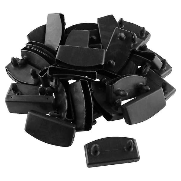 40 stk. 57x9 mm sengebundsholdere i plast, plastforbindere til møbler til fastholdelse Black