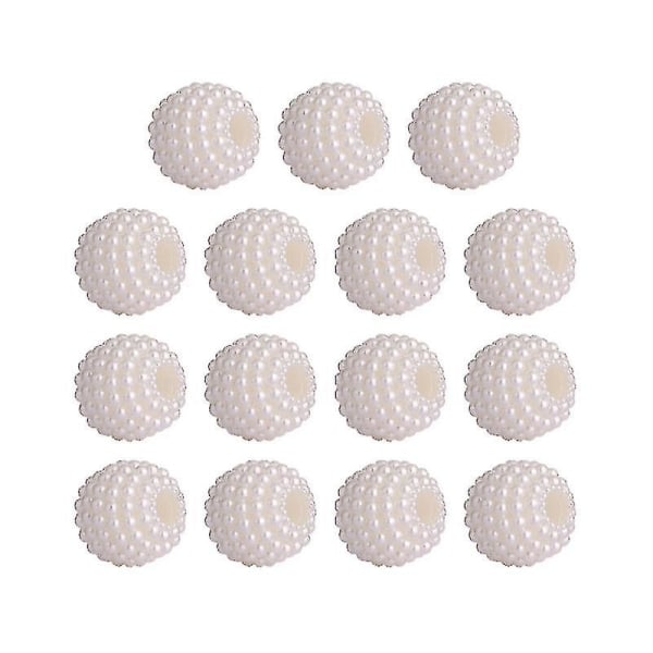 15 stk 35 mm imiteret perle gør-det-selv-perler Aftagelige Bayberry-bold løse perler Håndlavet håndværkstilbehør