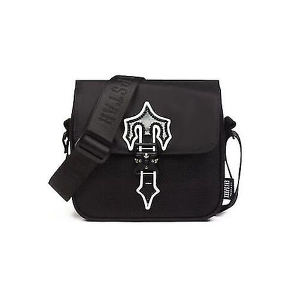 2023 Unisex Postman Bag Muoti Messenger Bag Oxford Kangas Hip Hop Bag-yky black no reflective