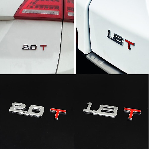 3D Metal 1.6 1.8 2.0 3.0 T Logo Emblem Badge Bil Styling Stickers Dekaler Dekor GrayRussian Federation