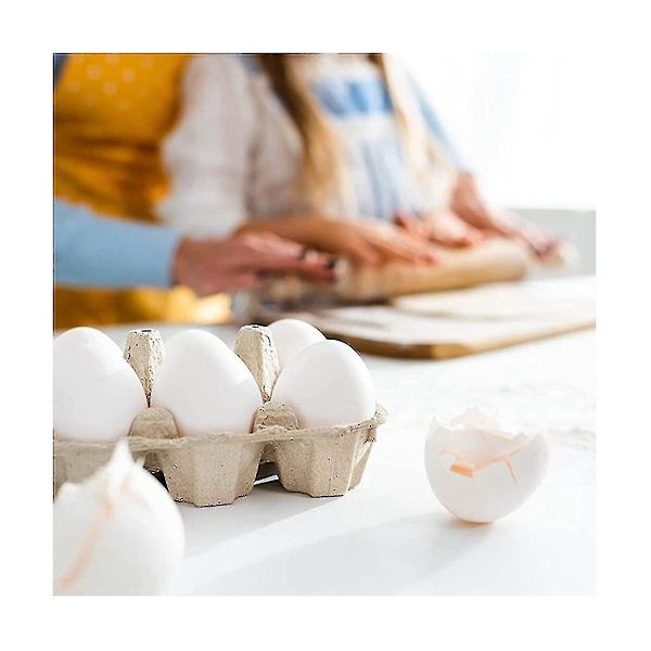 50 Stykker Eggkartonger i Papir For Kyllingegg Massefiberholder Bulk Holder 6 Egg Gårdsmarked