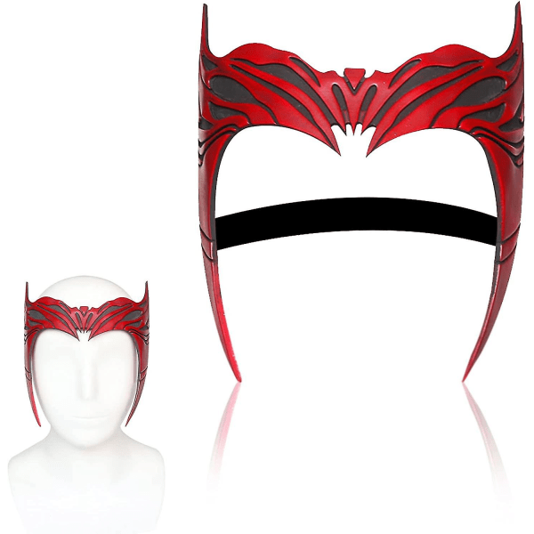 2023-bulex Wanda Maximoff hovedbeklædning Scarlet Witch Headpiece Crown Halloween Cosplay Party Maskerade Maske Kostume rekvisitter til kvinder-1