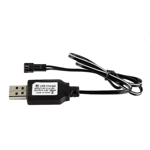 Latauskaapeli Akku USB Ni-cd Ni-MH Akut Pack Sm-2p Pistoke Adapteri 4.8V 250ma Output Lelut Auto Black