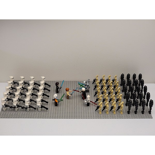 Star Wars Battle Set Fas 1 Clone Troopers Droider Anpassat Set 66 delar