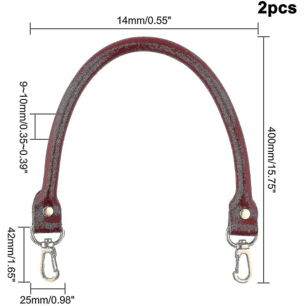 Håndtaske i læder med spænder Udskiftning af legeringstaskerem Brun 2 stk