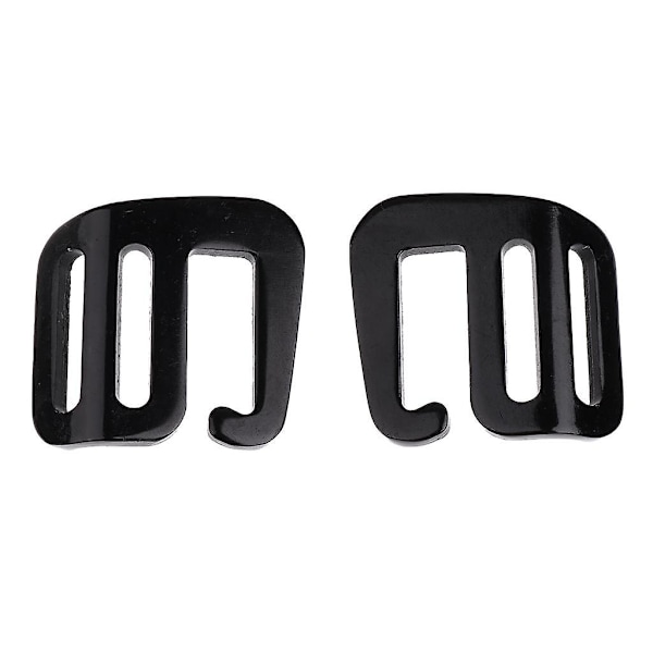 6 paria 1'/25mm G-koukku taktinen nauhakiinnike repun hihnaan, musta