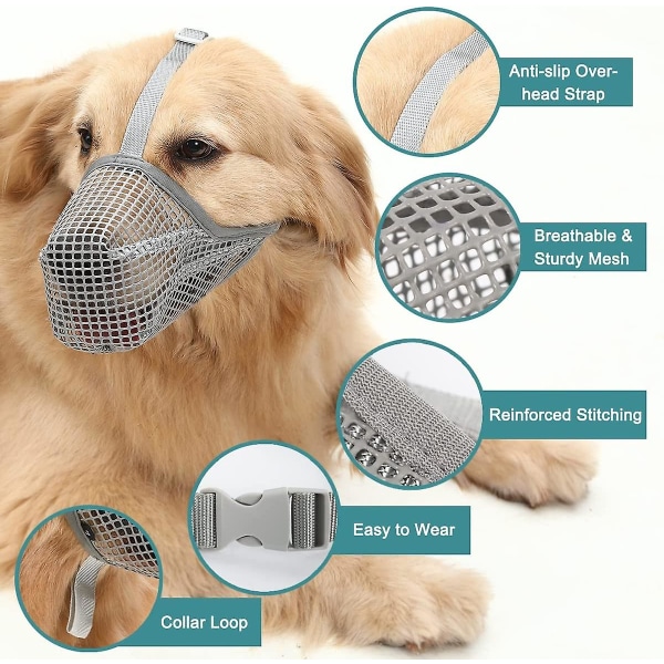 Hundekurv med justerbare stropper, bløde mesh-dækkede kurve til små, mellemstore og store hunde Gray S