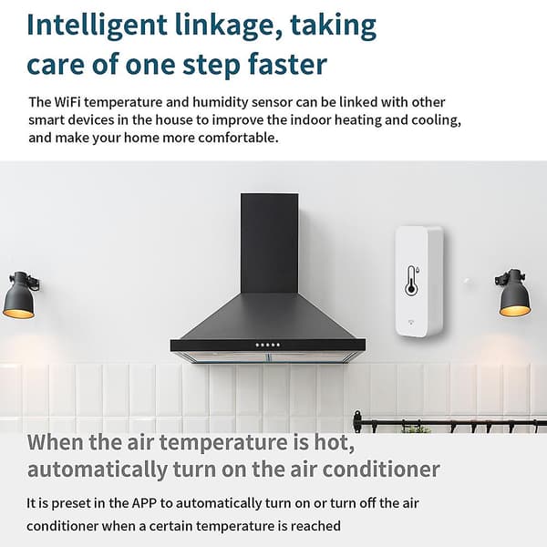 2 stk Tuya Wifi Temperatur- og Luftfugtighedssensor Indendørs Termometer Hygrometer
