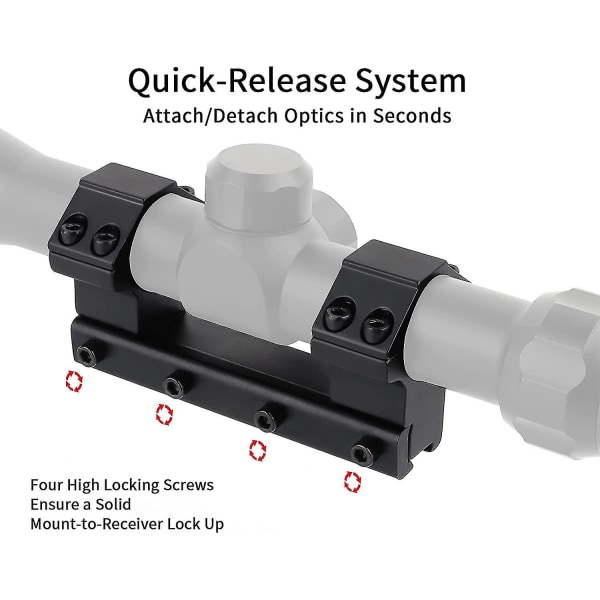 Aluminium Tactical High Profile 25,4 mm scope ringe 11 mm væver/picatinny svalehaleskinne monteret ringe scope