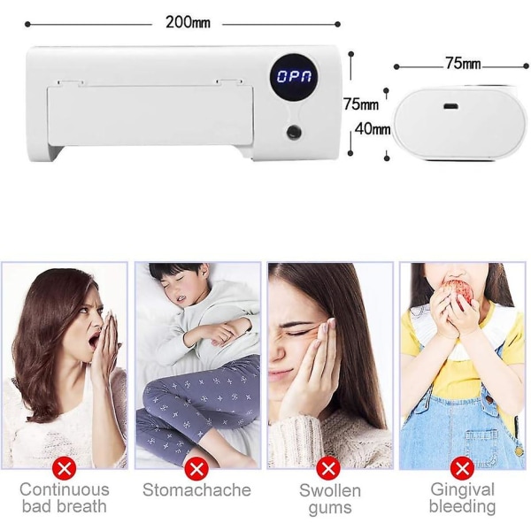 Uv-zahnbrsten-desinfektionsmittel-riimu, Intelligenter Induktions-uv-zahnbrsten-sterilisaattori, Wandhalterung, Familien-zahnbrsten-desinfektionsmittel,