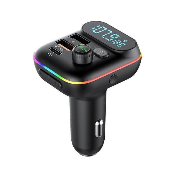 T70 Bil Bluetooth MP3-spiller FM-sender Universal Hurtig USB-lader Biltilbehør