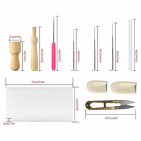 Nålfiltning Starter Kit Sæt Uld Filt Værktøjer Måtte DIY Håndværk Fremstilling Forsyning