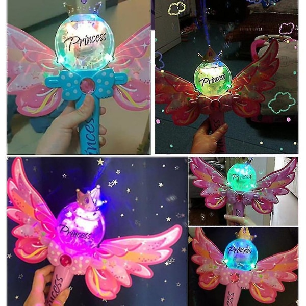 Elektrisk boblepustende legetøj til børn, prinsessestav