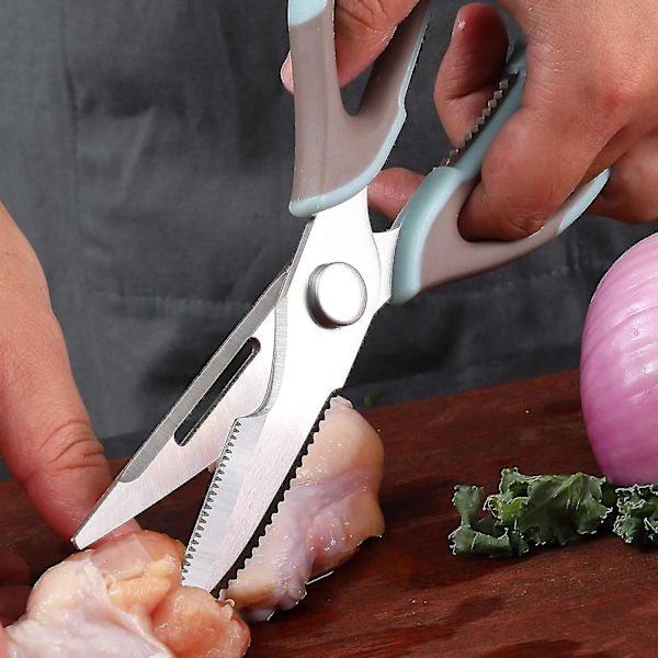 Køkken Saks - Heavy Duty Køkken Saks i Rustfrit Stål, Aftagelige Køkken Saks, med Magnetisk Holder, Kompatibel med Kylling, Kød, Mad
