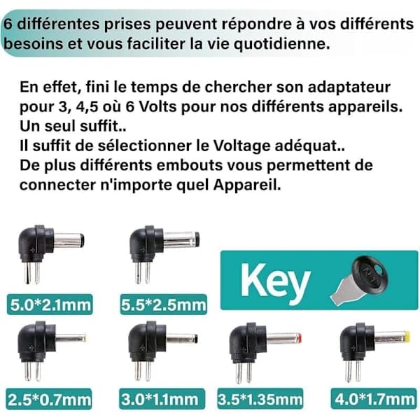 12W universaali verkkolaite 3V 4.5V 5V 6V 7.5V 9V ja 12V