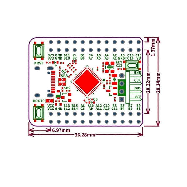 WeAct STM32G431CBU6 STM32G431 STM32G4 STM32 Core Board Demo Board