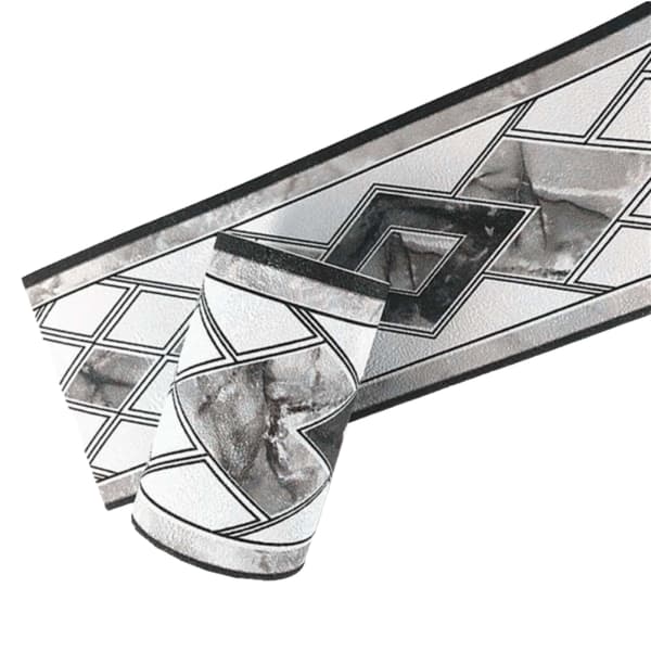 Paris Självhäftande Tapetbård Vattentät 10 cm x 5 meter (Grå)