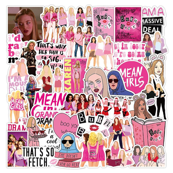 50 Mean Girls Graffiti Stickers Vattentät Bagage Laptop Scooter Water Cup Stickers