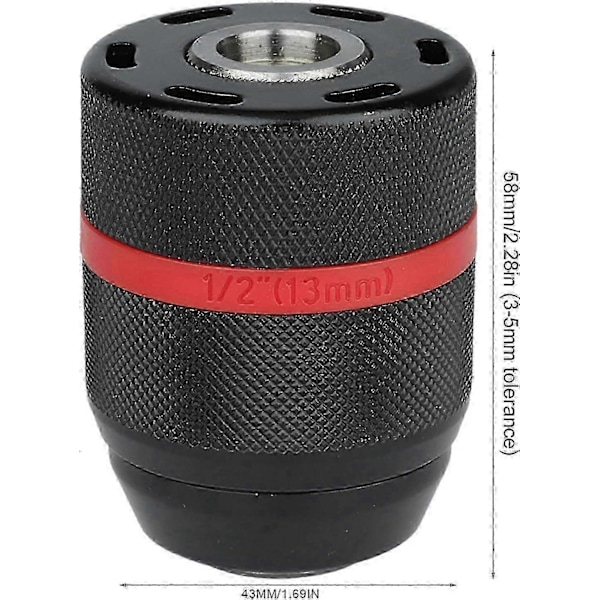 Milwaukee Borchuck Udskiftning Borchuck Nøgleløs Håndborchuck 1 2-20Unf Montering 2~13Mm Selvspændende Multifunktionsborchuck