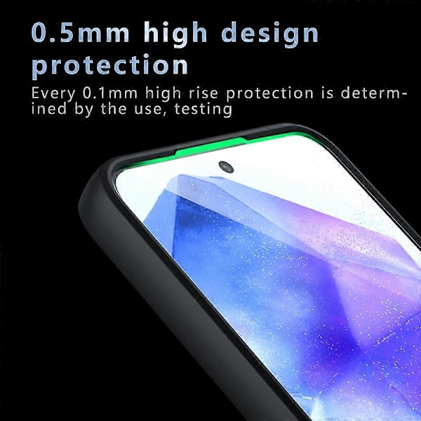 Skal för Samsung Galaxy A55 5G Transparent Telefonfodral TPU + PC 2-i-1