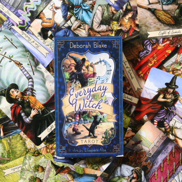 78 st/set Tarotkort Häxmönster Delikat Konstpapper Vardags Häxa 78 Kort Tarot För Fest Jiyuge