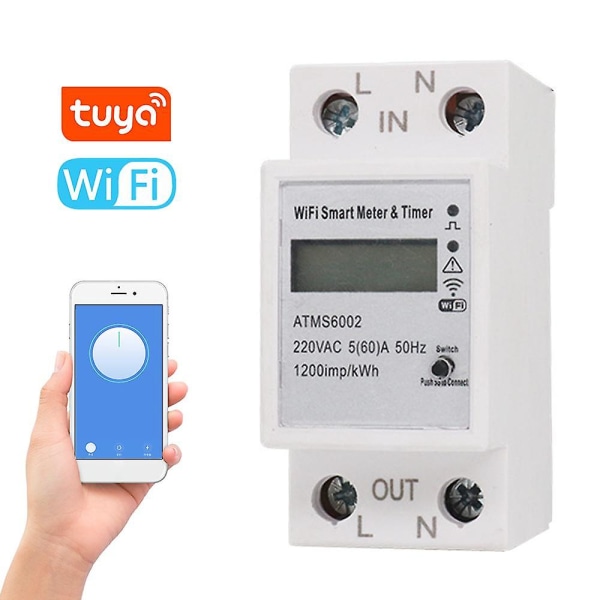 Tuya WiFi Intelligent Electric Meter Intelligent Energy Meter Timer Home Electric Meter