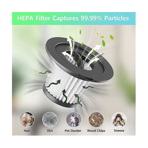 6st Hepa-filterbyte för sladdlös dammsugare As Shown