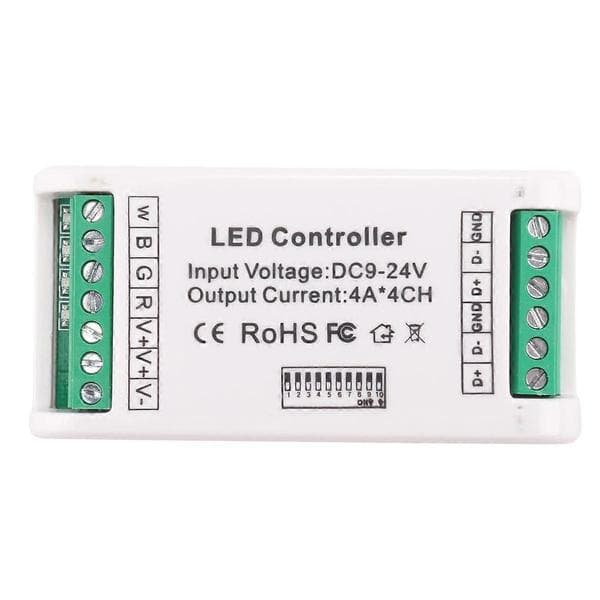 Mini 4-kanals DMX RGBW-dekoder 16A RGB RGBW Strip Controller DMX 512 Dimmer Driver för LED-slinga DC9-24V
