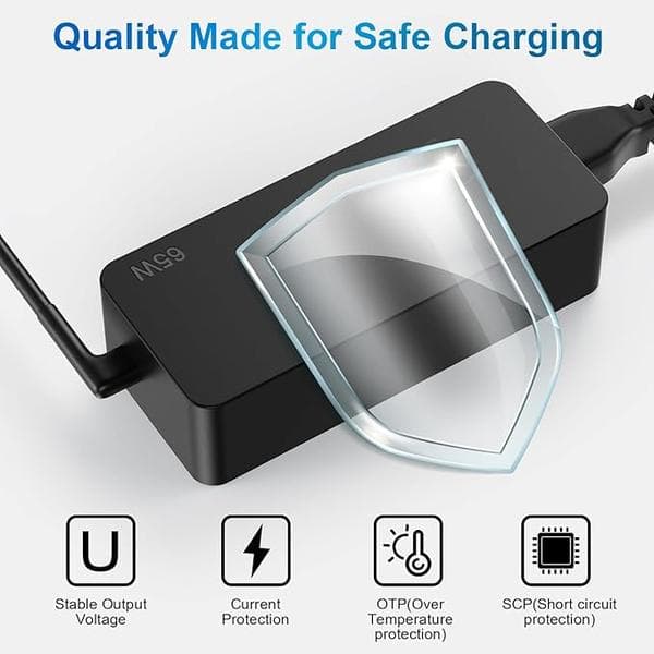 65W USB C Strømlader for bærbar PC for Lenovo ThinkPad Huawei