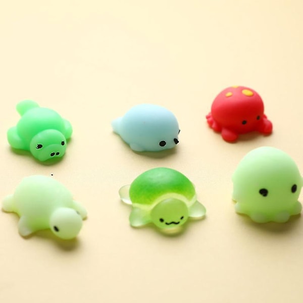 24 stk Squishy Toy Søt Dyr Antistress Ball Mochi Toy Stress Relief Leker