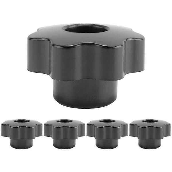 5 stk. grebsknapper, hungevind diameter 8 mm, hoveddiameter 40 mm Silver Black