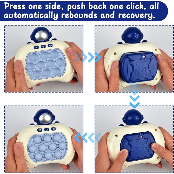 Dekompressionsgenombrott Pusselspelsmaskin, Ljusleksaker Pop Pusselspel Fidget Spel Leksaker Push-Fidget Sensorisk Leksak för Barn Vuxna