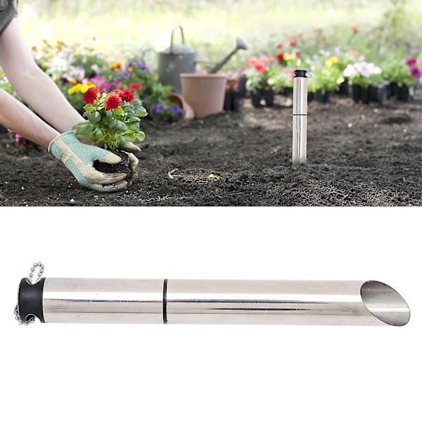 21,7 cm Haveløgsplanter i Rustfrit Stål, Havearbejde Løg Transplanteringsværktøj til Frøblomstplantning