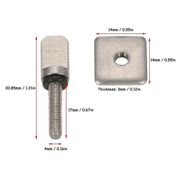 3 Surfboard Longboard Sliding Fin Screw & Fin Plate Replacement Kit til Stand Up Paddle Body Board