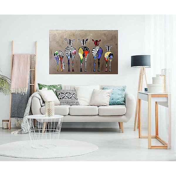 Banksy Canvas Tavla Zebra Hjord Färgglada Bakdelar Street Art Graffiti Canvas Konst Dekor Canvas Tryck Tavla Modern Vardagsrum Väggdekor Ingår Ej