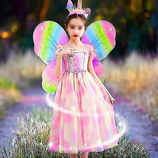 6 st Fairy Wings Butterfly Wings Set Princess Costume Wings Dress Up Wings Födelsedag Halloween Party