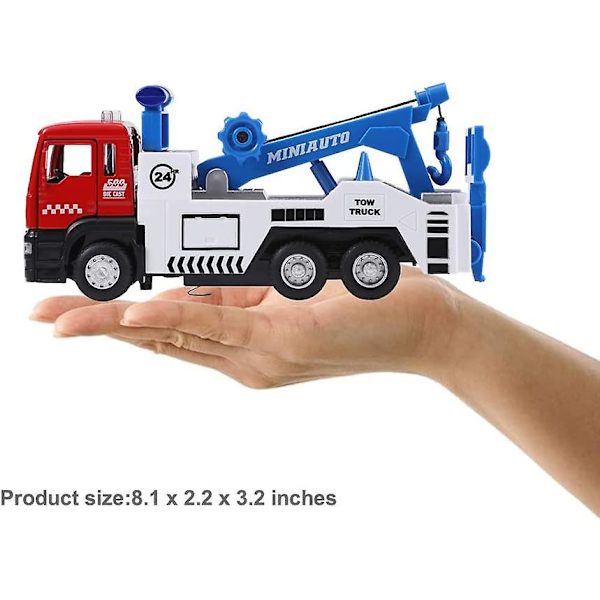 Lekebil - Trekkbil med Tilbaketrekksfunksjon, Miniatyr Transportbil for Jenter og Gutter, Lys og Lyd
