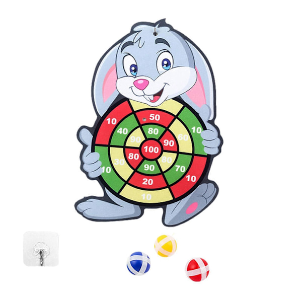 1 Sett Tegneserie Klebrig Mål Ball Leker Dart Dartbrett Leketøy Klebrig Dart Ball Leke Klebrig Ball Leke Rask Rabbit style