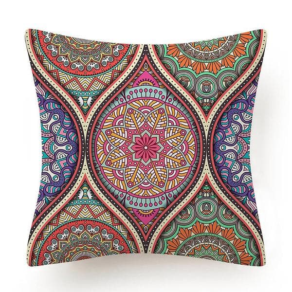 Bohemiska kuddar utomhus linne kuddfodral 4 mandala kuddfodral