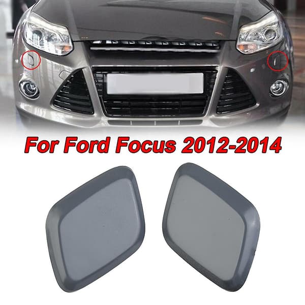 1 Par Grå Plast Frontlykt Vaskesprøyte Dekselhette For Ford Focus 2012-2014 Frontlykt Vaskesprøyte Dekselhette