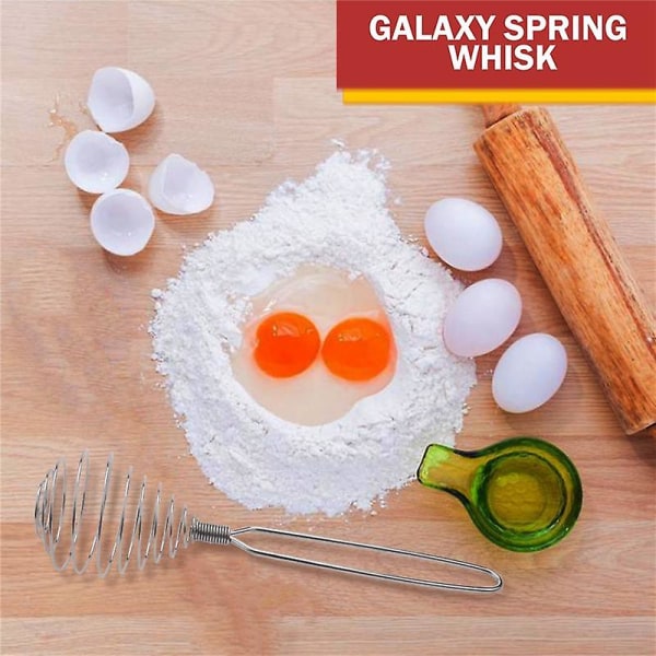 Spring Coil Wire Vispilä Käsisekoitin Blender Egg Beater ruostumattomasta teräksestä valmistettu työkalu