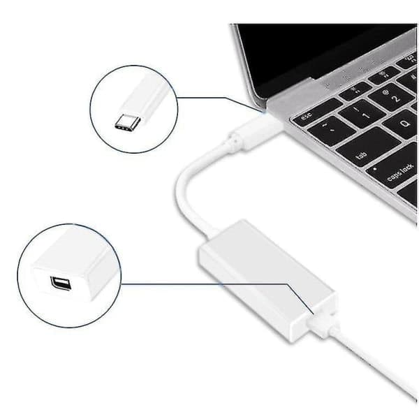 1x Thunderbolt 3 - Thunderbolt 2 -sovitin, tyyppi C -kaapeli USB Macbook Air Pro -laitteille