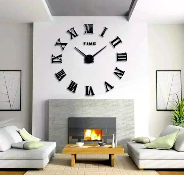 DIY Vægur Timer 3D Stor Sort