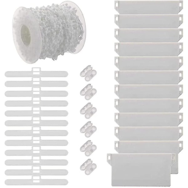 Reparationssats för vertikala persienner, tillbehör för vertikala persienner, plastkedjekoppling Toppkontakt 89 mm vikt lameller