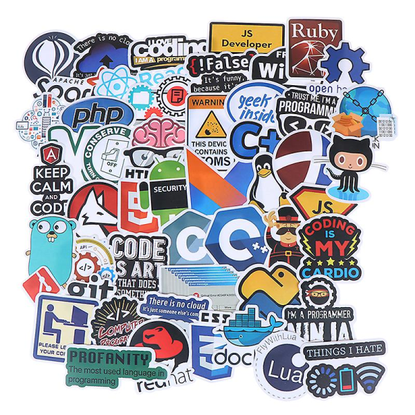 50 st Internet Java-klistermärken Programmerare Gör-det-själv resväska Laptop Gitarr Bildekaler