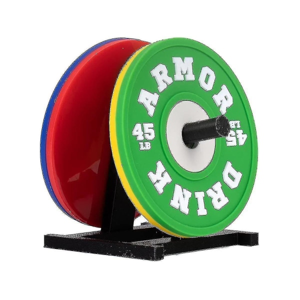 Drink Armour Vægtplade Coaster Sæt med stativholder Blandede farver Ikke- Silikone Materiale -ys