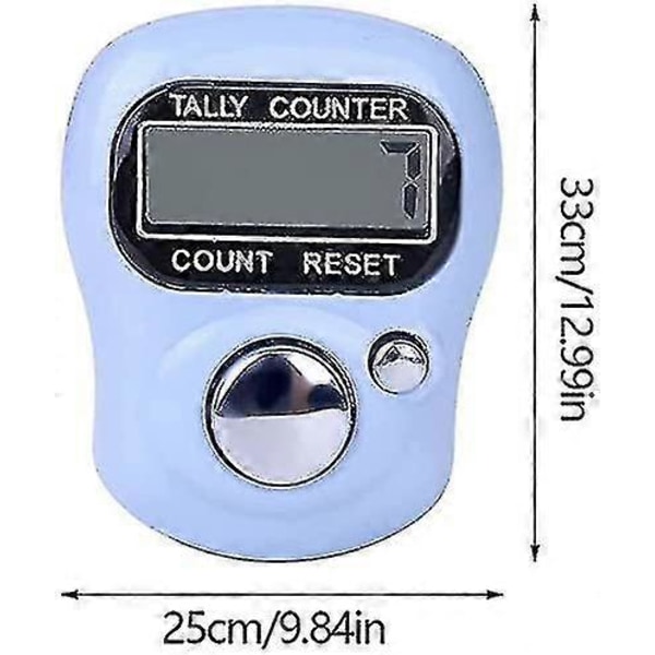 Mini Digital Finger Counter Clicker Tæller Elektronisk Hånd Tælle Ring 5 Stk Tilfældig Farve Nyttig Og Moderne