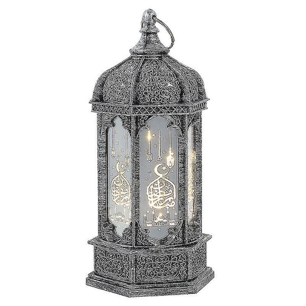 Nydelig Mønster Led Lampe Muslim Ramadan Led Lantern Decor Eid Scene Lamp Decor