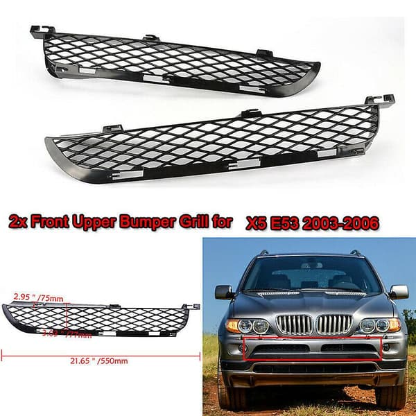 For- X5 E53 2003-2006 Facelift Forrestegitter Øvre Kofanger Mesh Grill