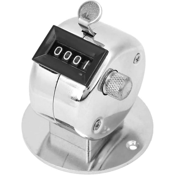 Silver Metal Hand Counter Mekanisk Palm Counter 4-siffrig Hand Counter Sport Trainer Supplies